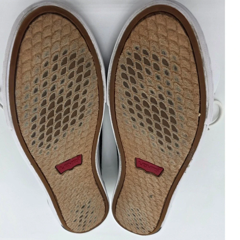 Levis‎ Boat Shoes Men Sz 9 Dark Gray Canvas Dock Deck Nautical Coastal Resort